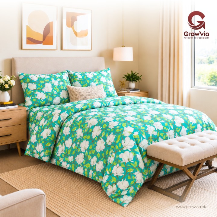 CAVISTONE PREMIUM KING SIZE BEDSHEET WITH COMFORTER SET 
