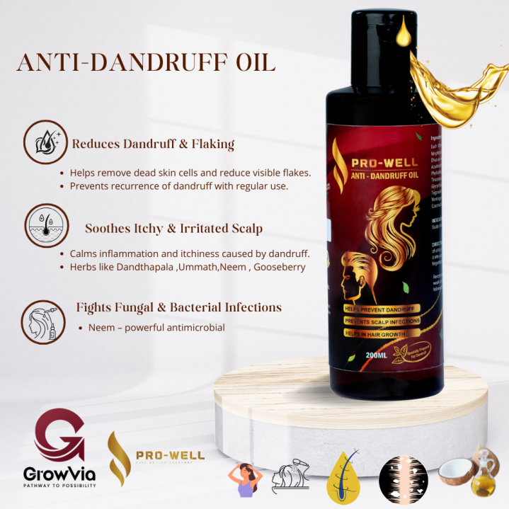 Anti Dandruff Hair-oil -Pro well