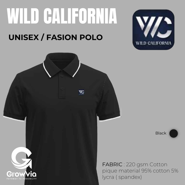 wild California t shirt -Black (Pre order 10 days )