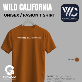 wild california t shirt -Brown (Pre order 10 days )